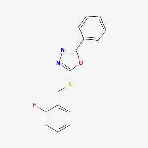 2-[(2-fluorobenzyl)thio]-5-phenyl-1,3,4-oxadiazole