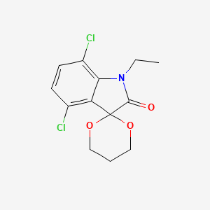 molecular formula C13H13Cl2NO3 B5806669 4',7'-dichloro-1'-ethylspiro[1,3-dioxane-2,3'-indol]-2'(1'H)-one 