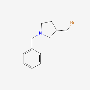 molecular formula C12H16BrN B580668 1-Benzyl-3-(bromomethyl)pyrrolidine CAS No. 1260805-99-9