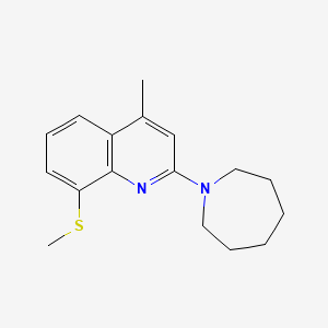 molecular formula C17H22N2S B5806681 2-(1-azepanyl)-4-methyl-8-(methylthio)quinoline 