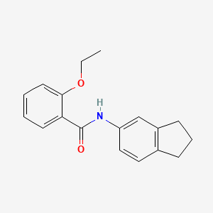 molecular formula C18H19NO2 B5806692 N-(2,3-dihydro-1H-inden-5-yl)-2-ethoxybenzamide 