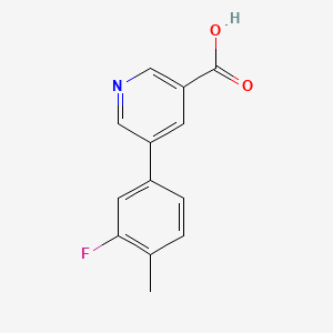 molecular formula C13H10FNO2 B580670 5-(3-Fluoro-4-methylphenyl)nicotinic acid CAS No. 1261946-42-2