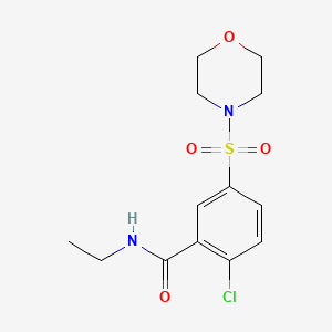 molecular formula C13H17ClN2O4S B5806708 2-chloro-N-ethyl-5-(4-morpholinylsulfonyl)benzamide 
