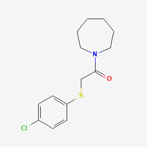 molecular formula C14H18ClNOS B5806757 1-{[(4-chlorophenyl)thio]acetyl}azepane 