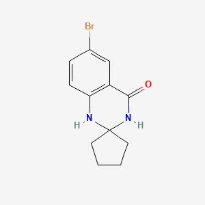 molecular formula C12H13BrN2O B580676 6'-Bromo-1'H-spiro[cyclopentane-1,2'-quinazolin]-4'(3'H)-one CAS No. 1272756-17-8