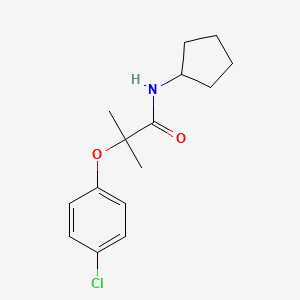 molecular formula C15H20ClNO2 B5806778 2-(4-chlorophenoxy)-N-cyclopentyl-2-methylpropanamide 