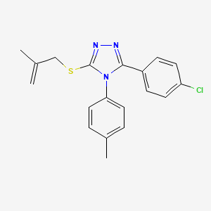 3-(4-chlorophenyl)-4-(4-methylphenyl)-5-[(2-methyl-2-propen-1-yl)thio]-4H-1,2,4-triazole