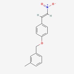 molecular formula C16H15NO3 B5806793 1-methyl-3-{[4-(2-nitrovinyl)phenoxy]methyl}benzene 