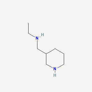 molecular formula C8H18N2 B580680 Ethyl-piperidin-3-ylmethyl-amine CAS No. 1225472-22-9
