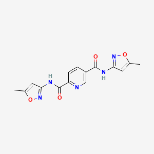 molecular formula C15H13N5O4 B5806806 N,N'-bis(5-methyl-3-isoxazolyl)-2,5-pyridinedicarboxamide 