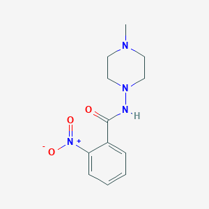 molecular formula C12H16N4O3 B5806816 N-(4-methyl-1-piperazinyl)-2-nitrobenzamide 