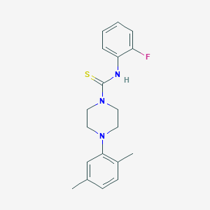 molecular formula C19H22FN3S B5806819 4-(2,5-dimethylphenyl)-N-(2-fluorophenyl)piperazine-1-carbothioamide 