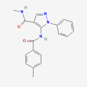 molecular formula C19H18N4O2 B5806836 N-methyl-5-[(4-methylbenzoyl)amino]-1-phenyl-1H-pyrazole-4-carboxamide 