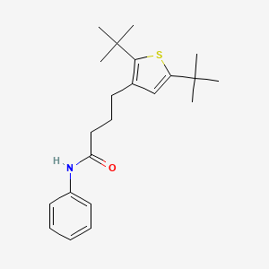 molecular formula C22H31NOS B5806842 4-(2,5-di-tert-butyl-3-thienyl)-N-phenylbutanamide 