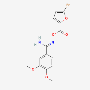 molecular formula C14H13BrN2O5 B5806862 N'-[(5-bromo-2-furoyl)oxy]-3,4-dimethoxybenzenecarboximidamide 