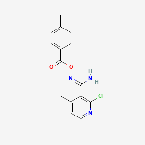 2-chloro-4,6-dimethyl-N'-[(4-methylbenzoyl)oxy]pyridine-3-carboximidamide