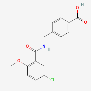 molecular formula C16H14ClNO4 B5806900 4-{[(5-chloro-2-methoxybenzoyl)amino]methyl}benzoic acid 