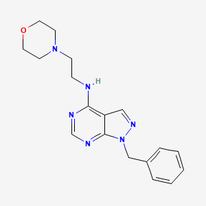 molecular formula C18H22N6O B5806955 1-benzyl-N-[2-(4-morpholinyl)ethyl]-1H-pyrazolo[3,4-d]pyrimidin-4-amine 
