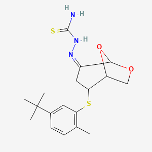 2-[(5-tert-butyl-2-methylphenyl)thio]-6,8-dioxabicyclo[3.2.1]octan-4-one thiosemicarbazone