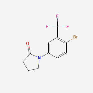 molecular formula C11H9BrF3NO B580698 1-(4-溴-3-(三氟甲基)苯基)吡咯烷-2-酮 CAS No. 1261994-99-3