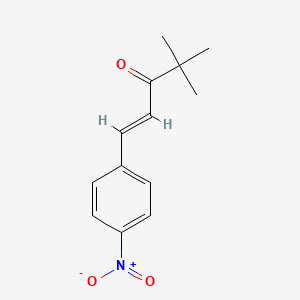 molecular formula C13H15NO3 B5806981 4,4-dimethyl-1-(4-nitrophenyl)-1-penten-3-one CAS No. 1577-04-4