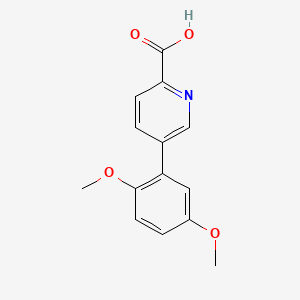 molecular formula C14H13NO4 B580699 5-(2,5-Dimethoxyphenyl)picolinic acid CAS No. 1261994-86-8