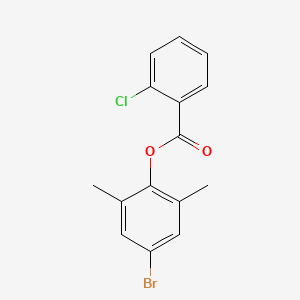 molecular formula C15H12BrClO2 B5806993 4-bromo-2,6-dimethylphenyl 2-chlorobenzoate 