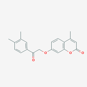 molecular formula C20H18O4 B5806997 7-[2-(3,4-dimethylphenyl)-2-oxoethoxy]-4-methyl-2H-chromen-2-one 