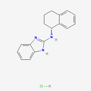 molecular formula C17H18ClN3 B580700 N-[(1R)-1,2,3,4-Tetrahydro-1-naphthalenyl]-1H-Benzimidazol-2-amine hydrochloride CAS No. 875755-24-1