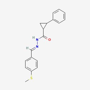 molecular formula C18H18N2OS B5807005 N'-[4-(methylthio)benzylidene]-2-phenylcyclopropanecarbohydrazide 