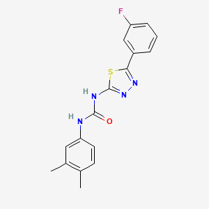 molecular formula C17H15FN4OS B5807010 N-(3,4-dimethylphenyl)-N'-[5-(3-fluorophenyl)-1,3,4-thiadiazol-2-yl]urea 