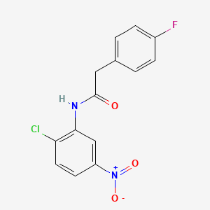 molecular formula C14H10ClFN2O3 B5807016 N-(2-chloro-5-nitrophenyl)-2-(4-fluorophenyl)acetamide 