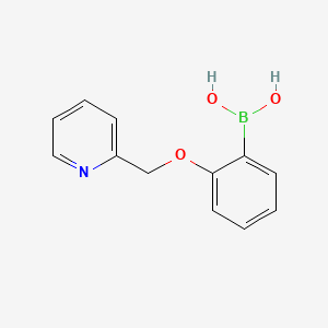 molecular formula C12H12BNO3 B580703 2-(Pyridin-2-ylmethoxy)phenylboronic acid CAS No. 1256355-48-2