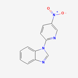 molecular formula C12H8N4O2 B5807035 1-(5-nitro-2-pyridinyl)-1H-benzimidazole CAS No. 5342-66-5