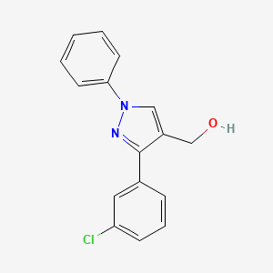 molecular formula C16H13ClN2O B5807055 [3-(3-chlorophenyl)-1-phenyl-1H-pyrazol-4-yl]methanol CAS No. 36640-57-0