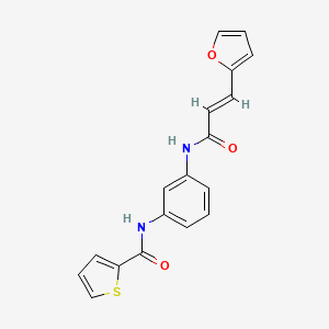 molecular formula C18H14N2O3S B5807061 N-(3-{[3-(2-furyl)acryloyl]amino}phenyl)-2-thiophenecarboxamide 