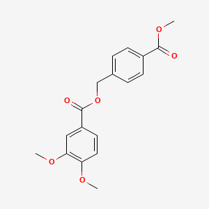 molecular formula C18H18O6 B5807066 4-(methoxycarbonyl)benzyl 3,4-dimethoxybenzoate 