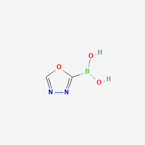 molecular formula C2H3BN2O3 B580707 (1,3,4-Oxadiazol-2-yl)boronic acid CAS No. 1258867-73-0