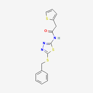 molecular formula C15H13N3OS3 B5807074 N-[5-(benzylthio)-1,3,4-thiadiazol-2-yl]-2-(2-thienyl)acetamide 