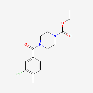 molecular formula C15H19ClN2O3 B5807088 ethyl 4-(3-chloro-4-methylbenzoyl)-1-piperazinecarboxylate 