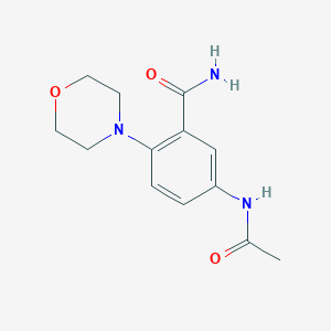 molecular formula C13H17N3O3 B5807099 5-(acetylamino)-2-(4-morpholinyl)benzamide 