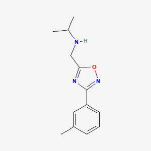 molecular formula C13H17N3O B5807113 N-{[3-(3-methylphenyl)-1,2,4-oxadiazol-5-yl]methyl}-2-propanamine 
