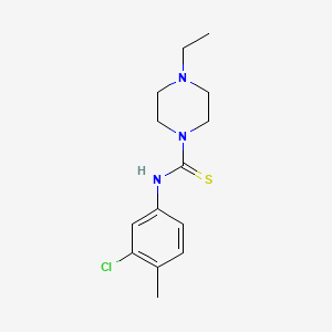 molecular formula C14H20ClN3S B5807135 N-(3-chloro-4-methylphenyl)-4-ethyl-1-piperazinecarbothioamide 