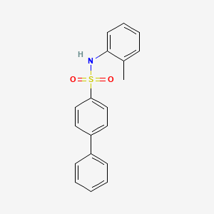 molecular formula C19H17NO2S B5807141 N-(2-methylphenyl)-4-biphenylsulfonamide 