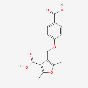 4-[(4-carboxyphenoxy)methyl]-2,5-dimethyl-3-furoic acid