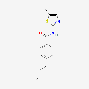 molecular formula C15H18N2OS B5807160 4-butyl-N-(5-methyl-1,3-thiazol-2-yl)benzamide 