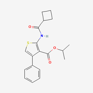 molecular formula C19H21NO3S B5807169 isopropyl 2-[(cyclobutylcarbonyl)amino]-4-phenyl-3-thiophenecarboxylate 