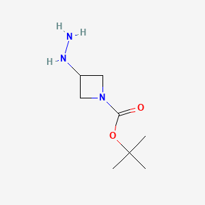 molecular formula C8H17N3O2 B580717 Tert-butyl 3-hydrazinylazetidine-1-carboxylate CAS No. 1235407-01-8