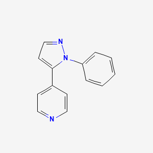 molecular formula C14H11N3 B580718 4-(1-phenyl-1H-pyrazol-5-yl)pyridine CAS No. 1269292-42-3