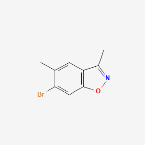 molecular formula C9H8BrNO B580719 6-Bromo-3,5-dimethylbenzo[d]isoxazole CAS No. 1345119-01-8